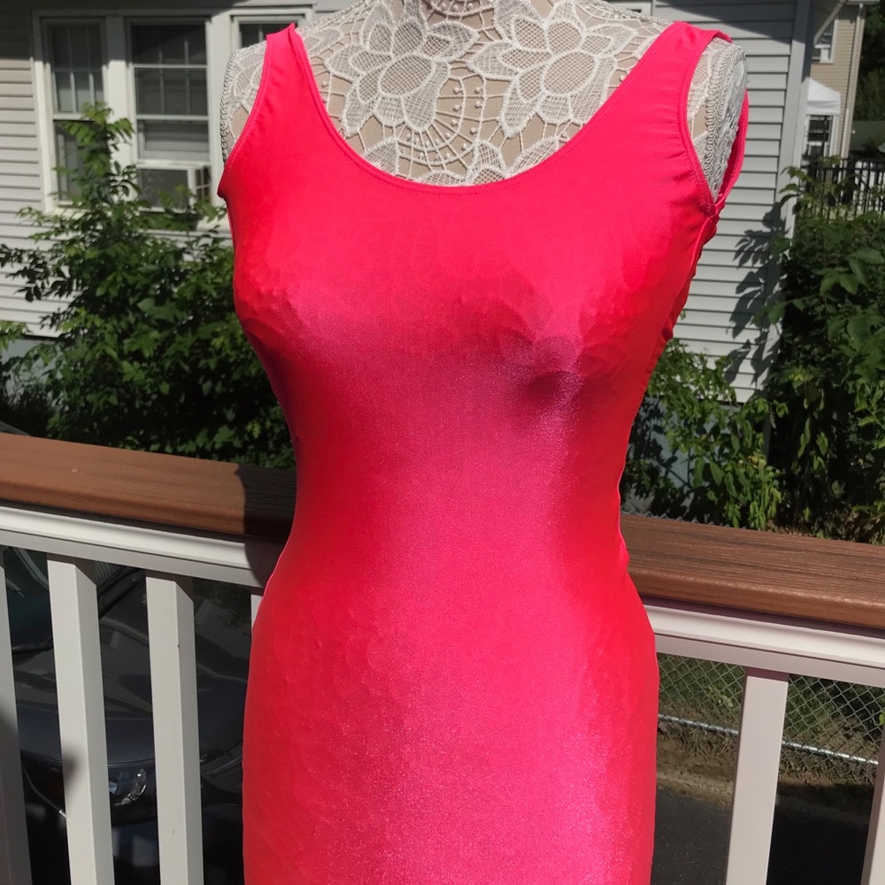 American apparel form fitting pink dress